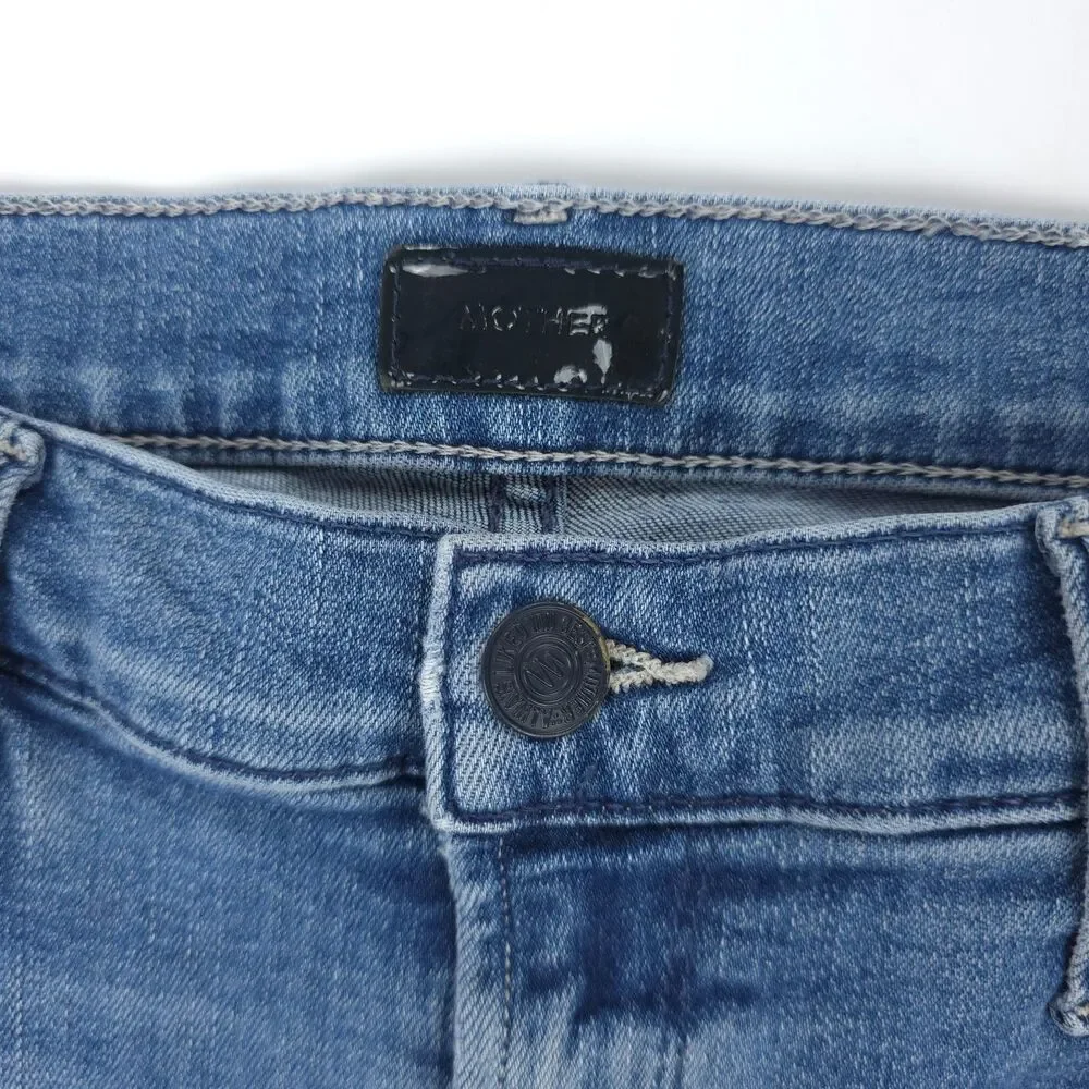 MOTHER The Mid Rise Dazzler Ankle Fray Jeans We The Animals 90s Clean Girl Y2k - Picture 8 of 11